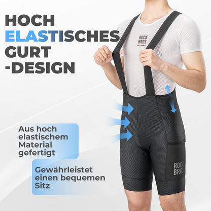 Herren Fahrrad Trägerhose mit Sitzpolster Atmungsaktiv Sommer - Fahrradhose ROCKBROS - EU - NooMii