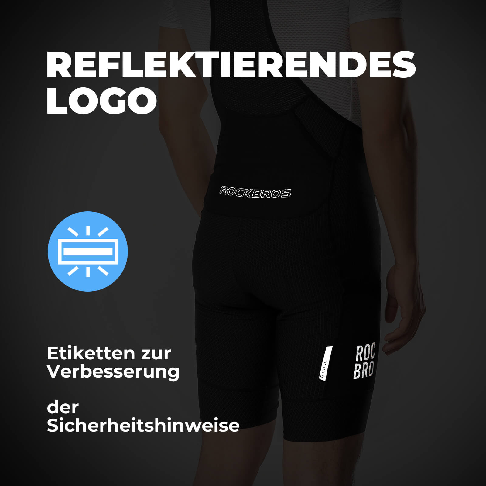 Herren Fahrrad Trägerhose mit Sitzpolster Atmungsaktiv Sommer - Fahrradhose ROCKBROS - EU - NooMii