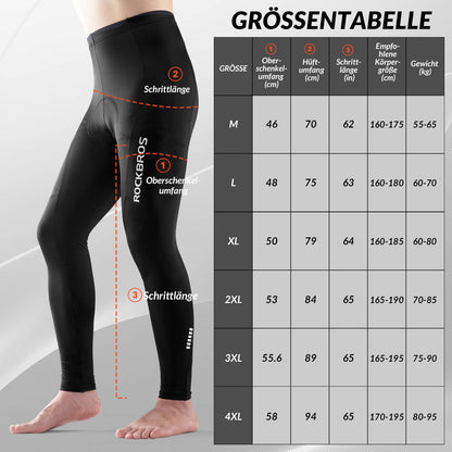 Herren Gepolsterte Fahrradhose Atmungsaktiv Herbst/Frühling - Fahrradhose ROCKBROS - EU - NooMii