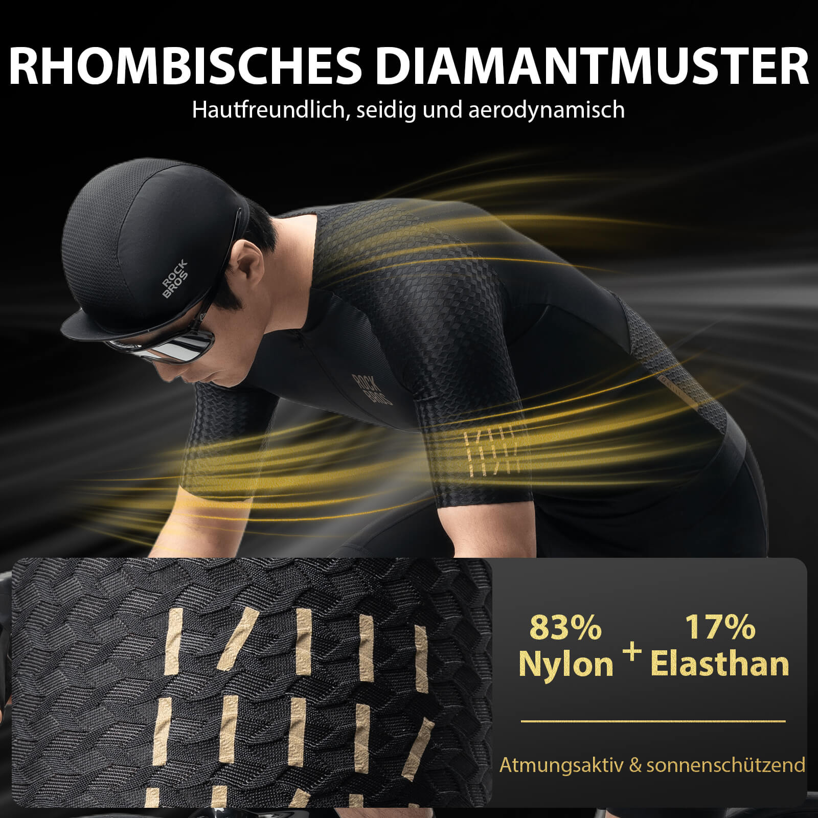 Herren Kurzarm Hochleistungs - Radtrikot Jersey für MTB & Rennrad - Fahrradtrikot ROCKBROS - EU - NooMii
