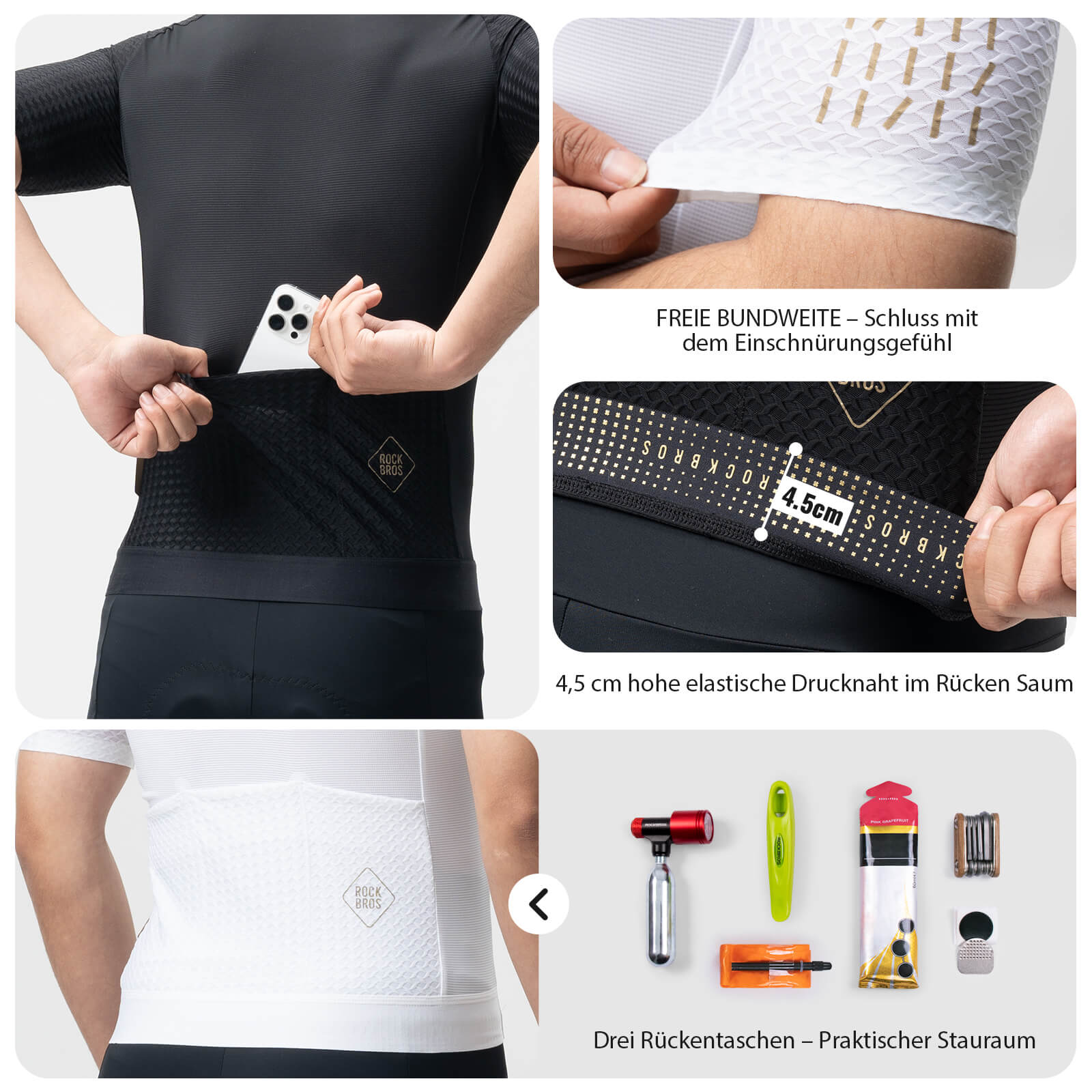 Herren Kurzarm Hochleistungs - Radtrikot Jersey für MTB & Rennrad - Fahrradtrikot ROCKBROS - EU - NooMii