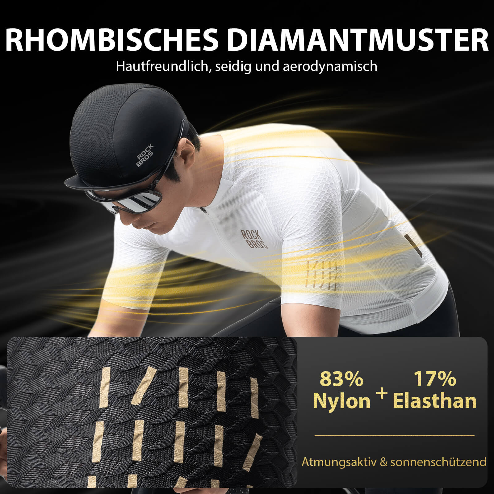 Herren Kurzarm Hochleistungs - Radtrikot Jersey für MTB & Rennrad - Fahrradtrikot ROCKBROS - EU - NooMii