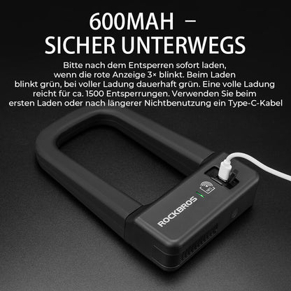 Intelligentes NFC Fahrradschloss Wasserdicht - Fahrradschloss ROCKBROS - EU - NooMii