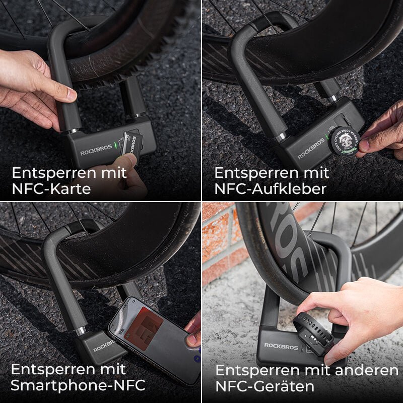 Intelligentes NFC Fahrradschloss Wasserdicht - Fahrradschloss ROCKBROS - EU - NooMii