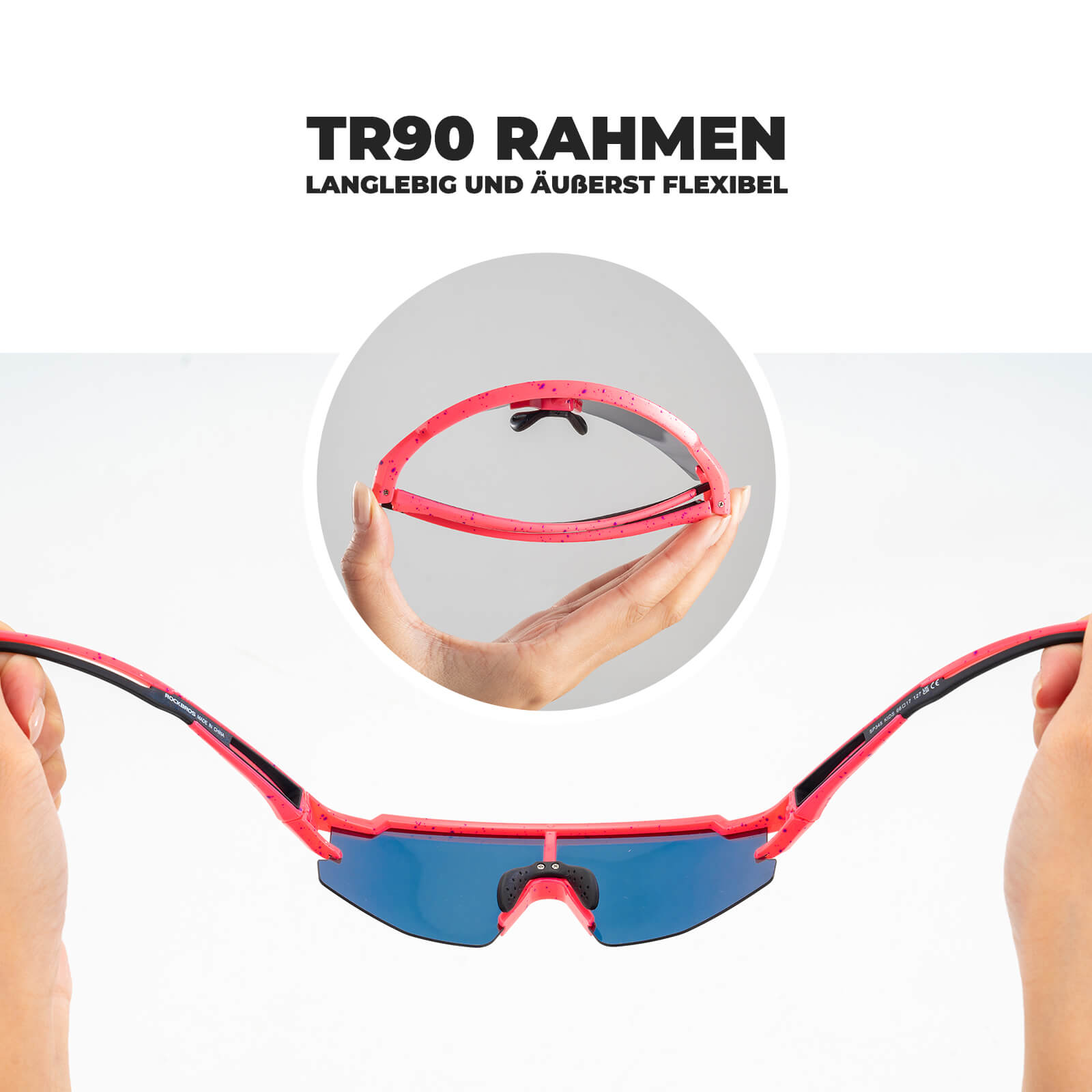 Kinder Fahrradbrille Polarisiert UV400 Schutz - Fahrradbrille ROCKBROS - EU - NooMii