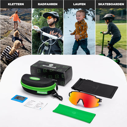 Kinder Fahrradbrille Polarisiert UV400 Schutz - Fahrradbrille ROCKBROS - EU - NooMii
