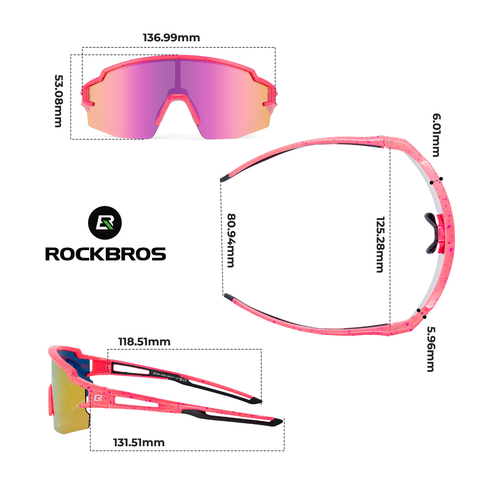 Kinder Fahrradbrille Polarisiert UV400 Schutz - Fahrradbrille ROCKBROS - EU - NooMii