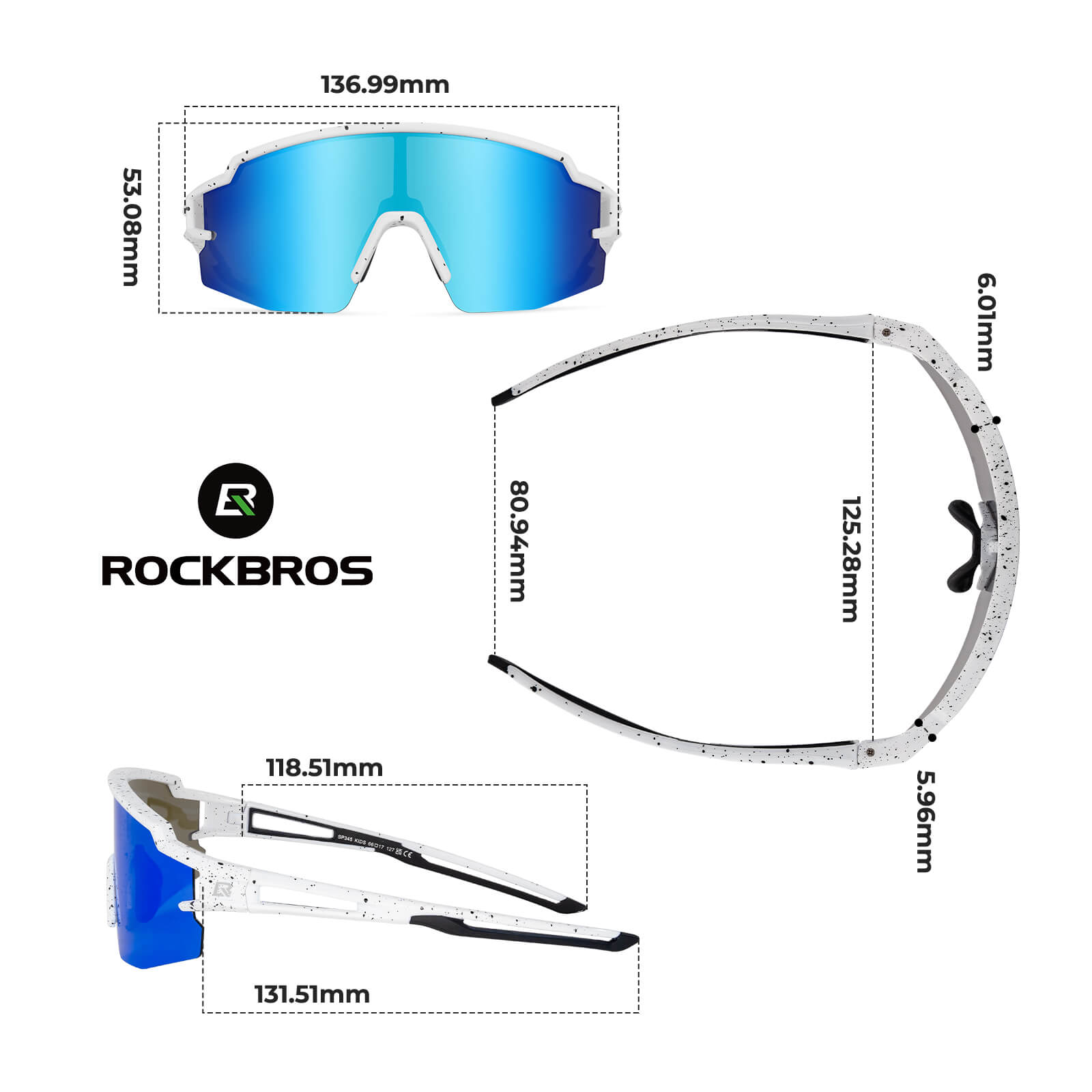 Kinder Fahrradbrille Polarisiert UV400 Schutz - Fahrradbrille ROCKBROS - EU - NooMii