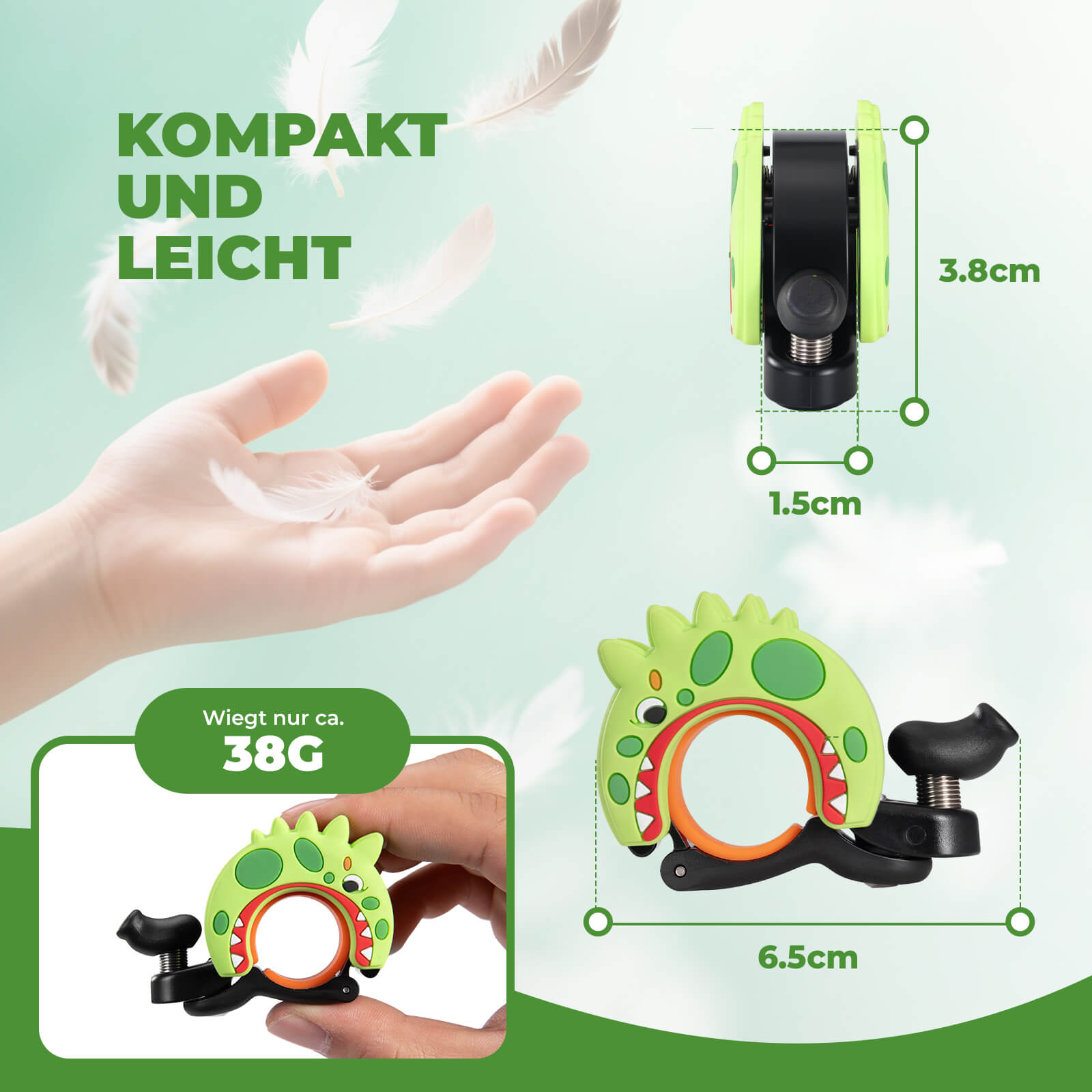 Kinder Fahrradklingel Laut für Lenker 22,2 - 25,4mm - Fahrradklingel ROCKBROS - EU - NooMii