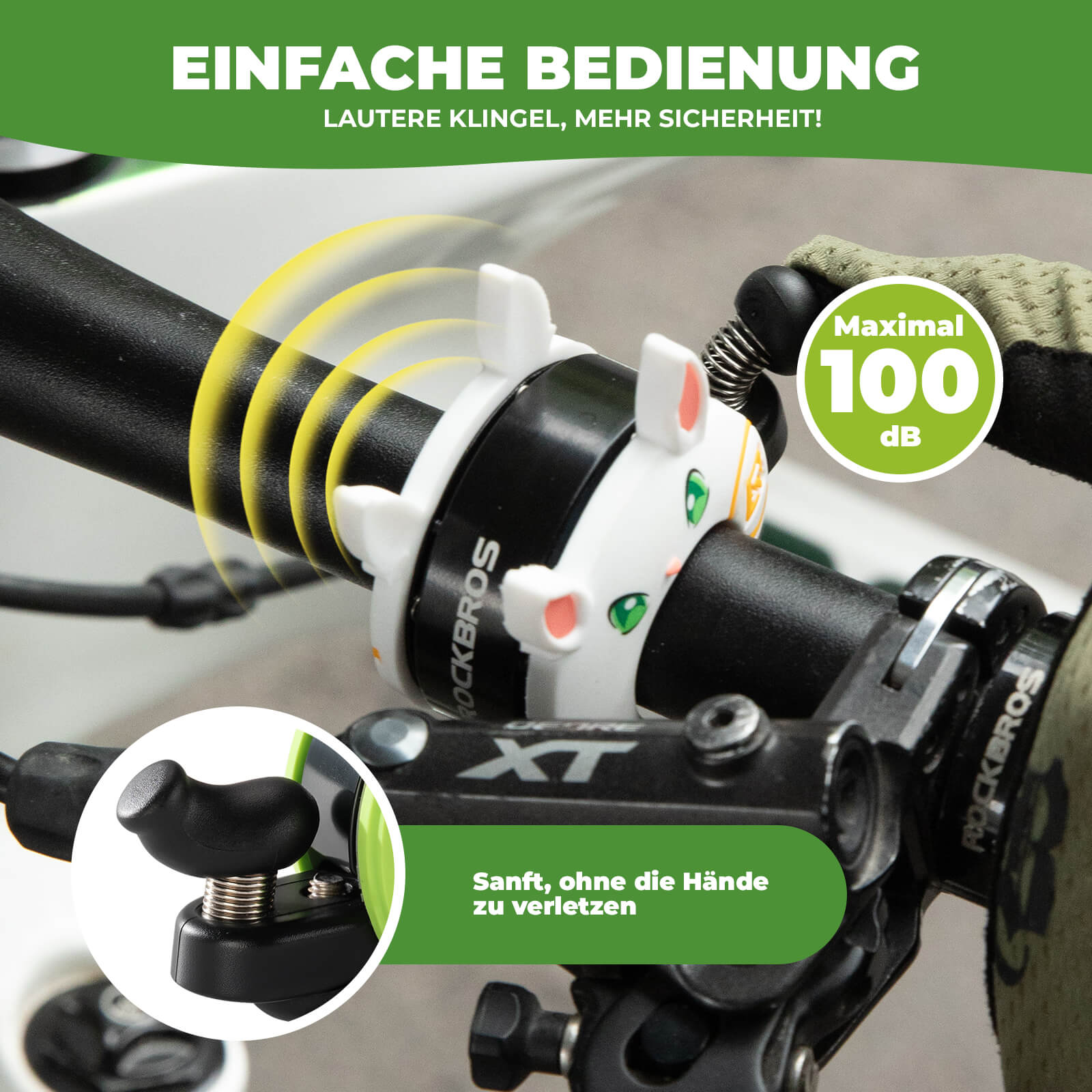 Kinder Fahrradklingel Laut für Lenker 22,2 - 25,4mm - Fahrradklingel ROCKBROS - EU - NooMii