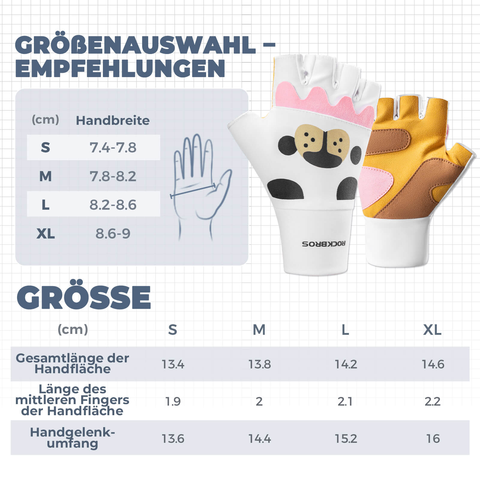 Kinder Halbfinger Fingerlose Fahrradhandschuhe - Fahrradhandschuhe ROCKBROS - EU - NooMii