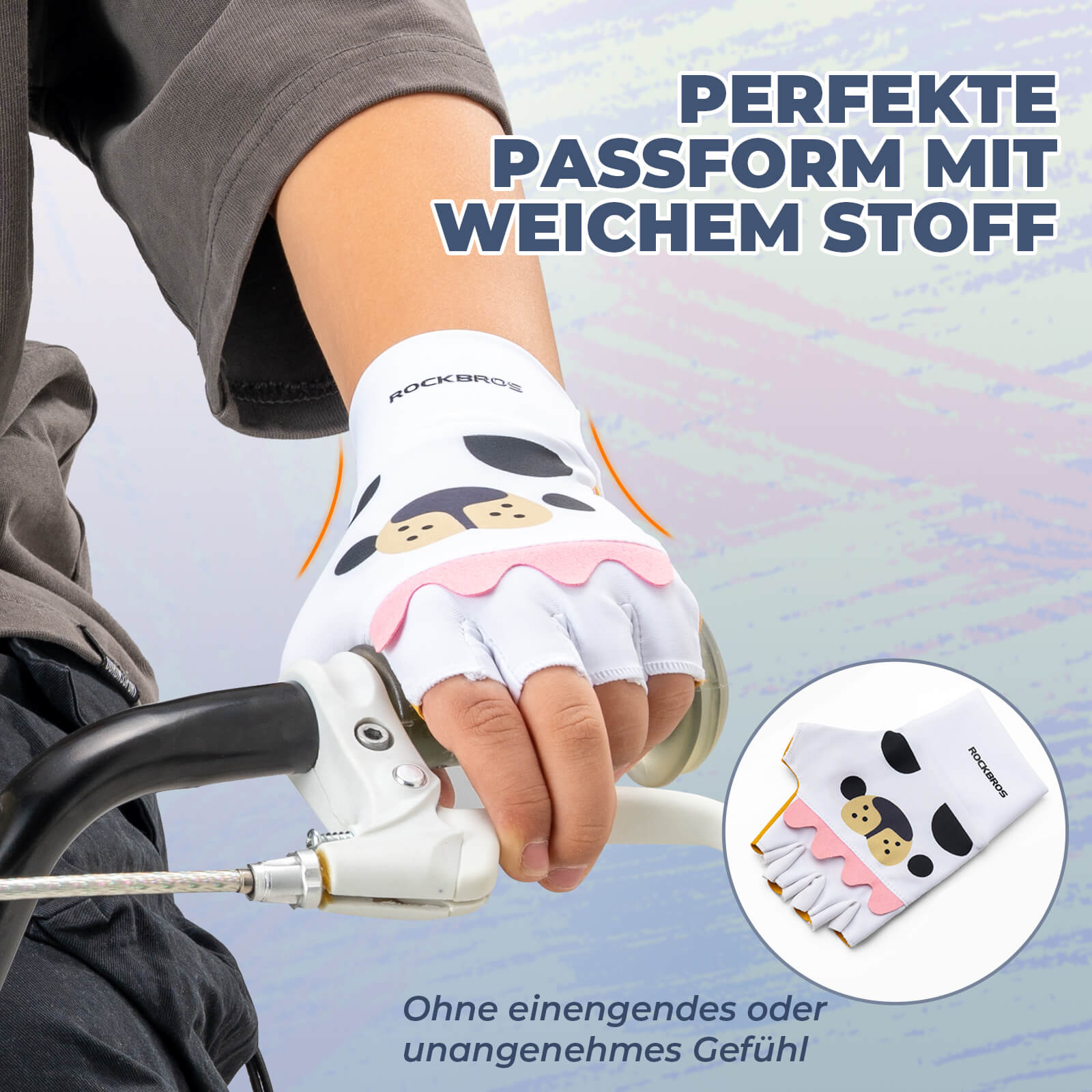 Kinder Halbfinger Fingerlose Fahrradhandschuhe - Fahrradhandschuhe ROCKBROS - EU - NooMii