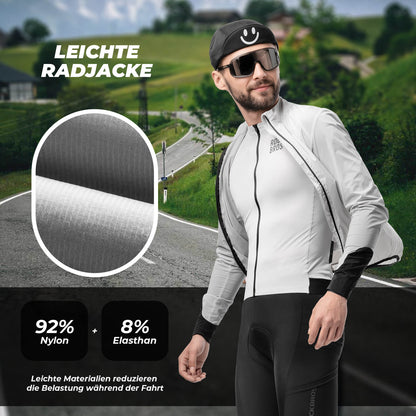 Leichte Fahrradjacke Atmungsaktiv Reflektierend Grau Herren - Fahrradjacke ROCKBROS - EU - NooMii