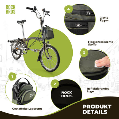 Lenkertasche für Klapprad/Brompton 1,8L - Fahrradtaschen ROCKBROS - EU - NooMii