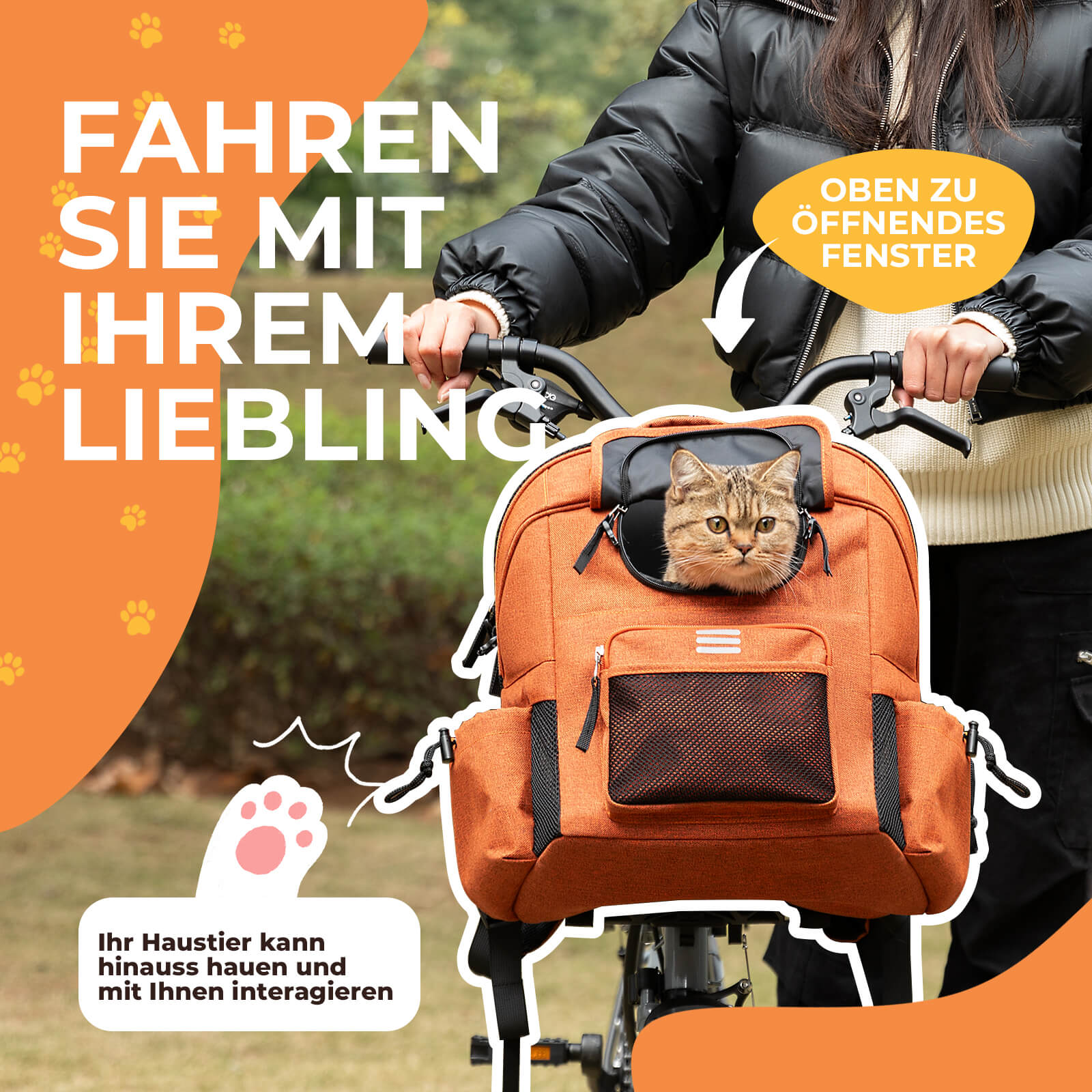 Lenkertasche Haustiertasche für Brompton/Klapprad 21 L - Fahrradtaschen ROCKBROS - EU - NooMii