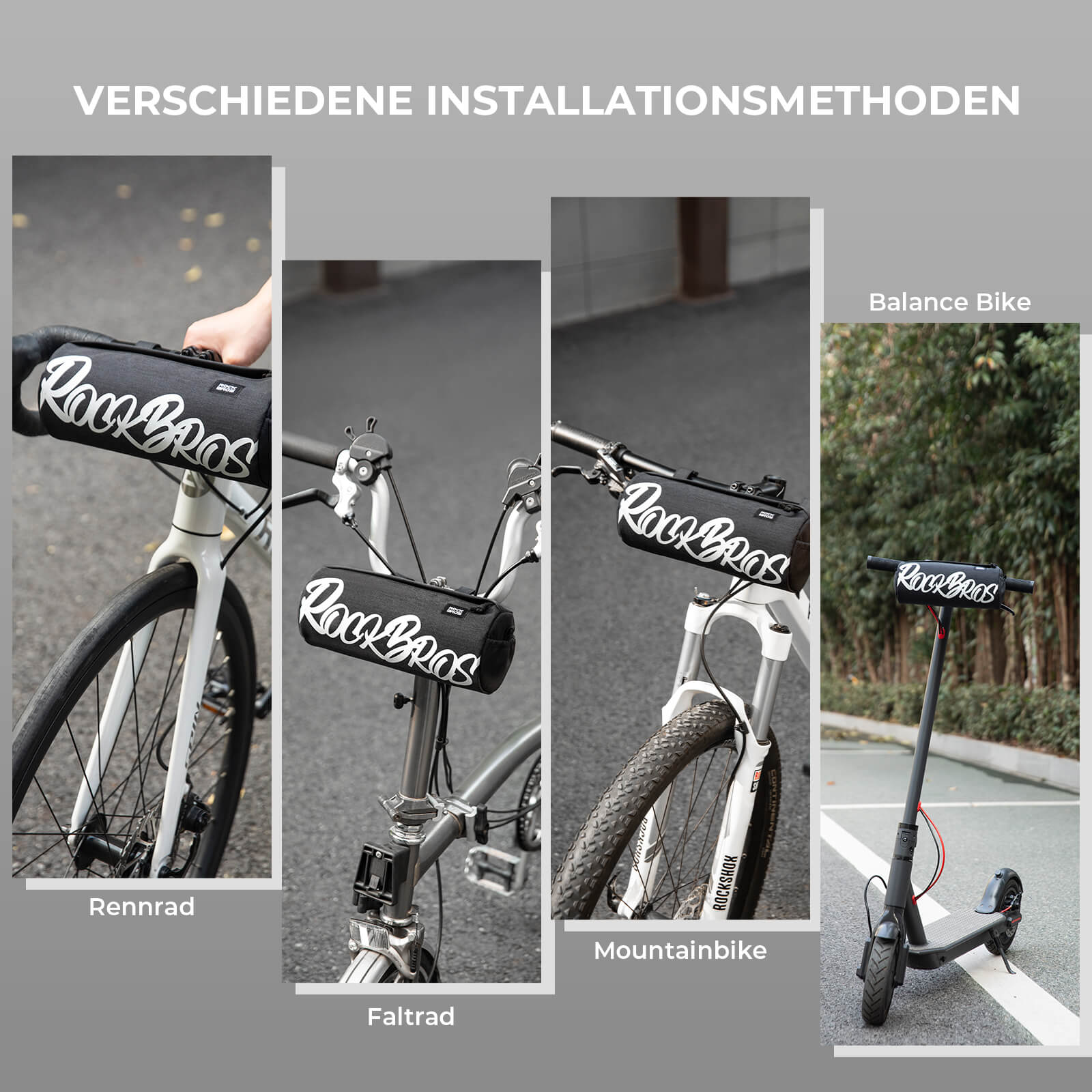 Lenkertasche Klein mit Schultergurt 2L/3,6L - SketchRide Series - Fahrradtaschen ROCKBROS - EU - NooMii