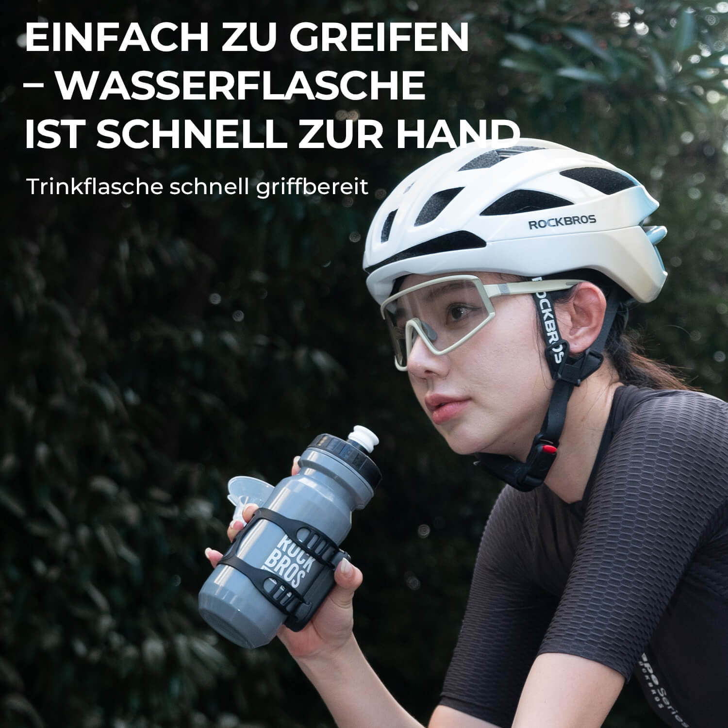 Magnetischer Flaschenhalter für Fahrrad – mit Riemenbefestigung - Fahrrad Flaschenhalter ROCKBROS - EU - NooMii