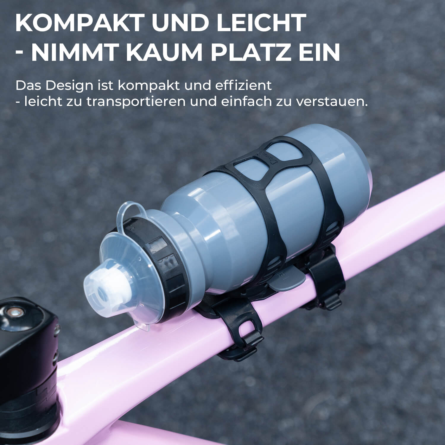 Magnetischer Flaschenhalter für Fahrrad – mit Riemenbefestigung - Fahrrad Flaschenhalter ROCKBROS - EU - NooMii