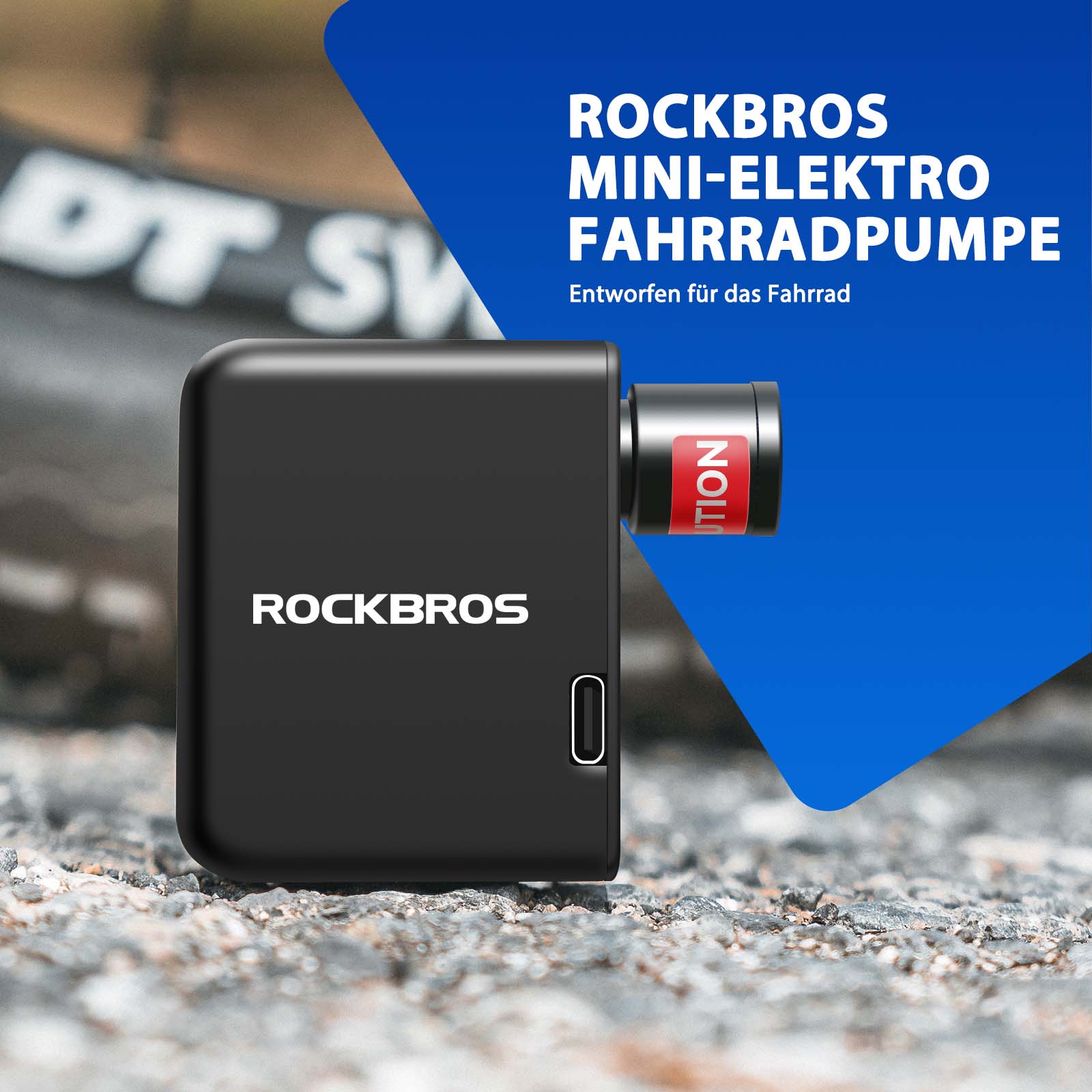 MINI Elektrische Fahrradpumpe AS1 - Fahrrad Luftpumpen ROCKBROS - EU - NooMii