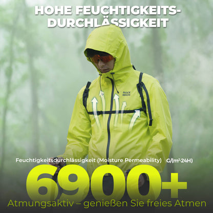 Neon Gelb Jacke Regenjacke Leicht Wasserdicht 0 - 15° Herren/Damen - Fahrradjacke ROCKBROS - EU - NooMii