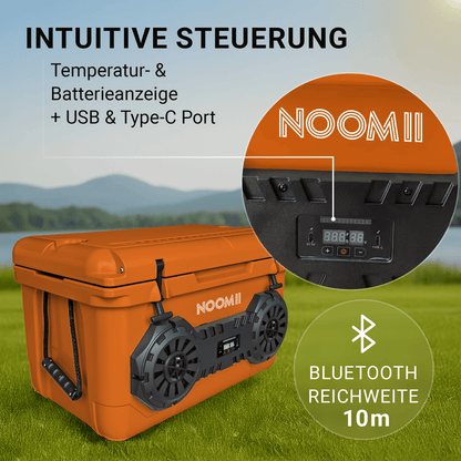 NooMii ArcticBeat 45 – Kühlbox mit integriertem Bluetooth - Lautsprecher | 45L Volumen - Kühlbox NooMii - NooMii