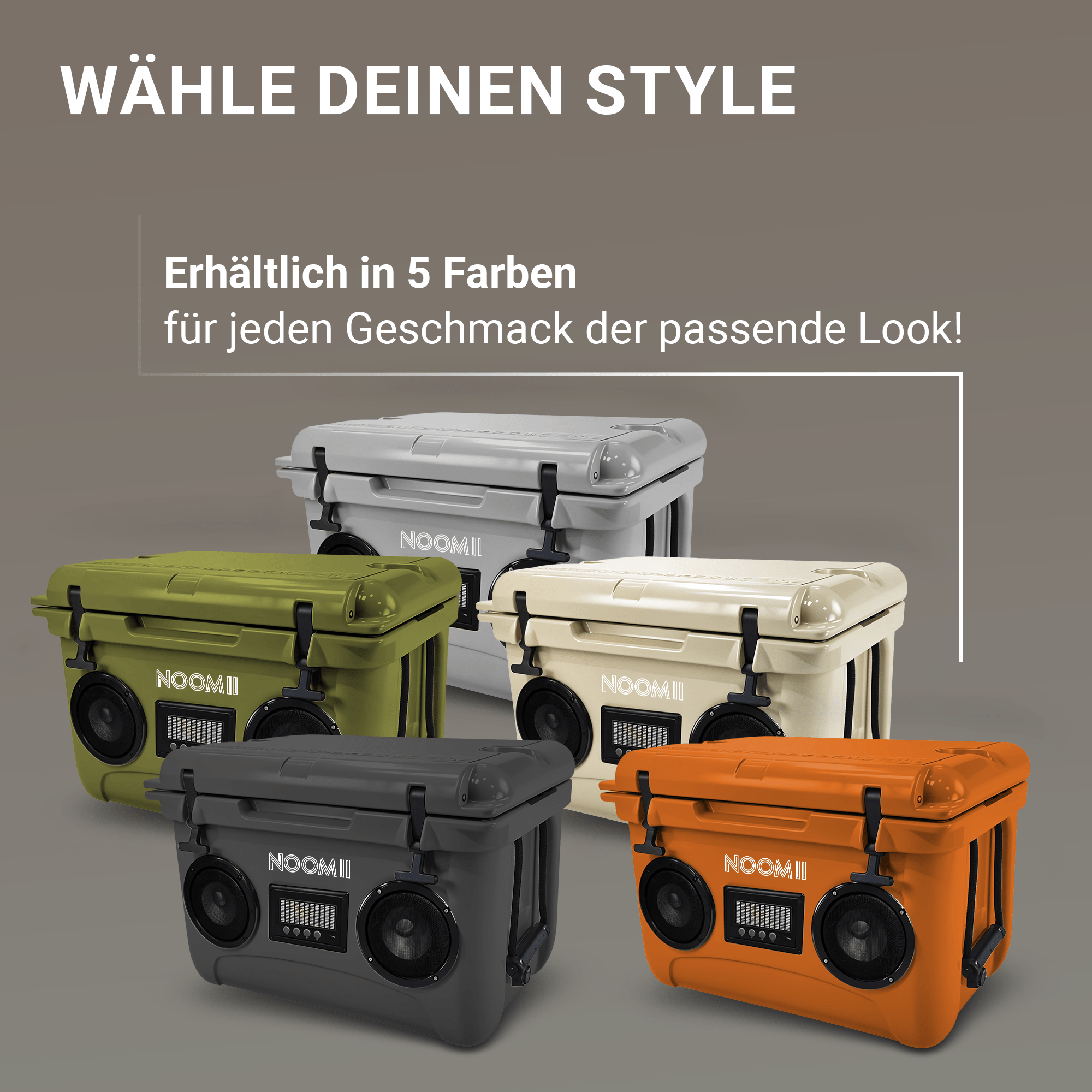 NooMii ColdBeats 35 – Kühlbox mit integriertem Bluetooth - Lautsprecher | 35L Volumen - Kühlbox NooMii - NooMii