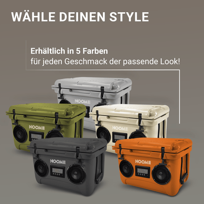 NooMii ColdBeats 35 – Kühlbox mit integriertem Bluetooth - Lautsprecher | 35L Volumen - Kühlbox NooMii - NooMii