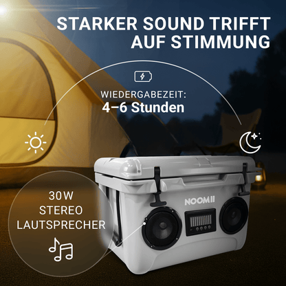 NooMii ColdBeats 35 – Kühlbox mit integriertem Bluetooth - Lautsprecher | 35L Volumen - Kühlbox NooMii - NooMii