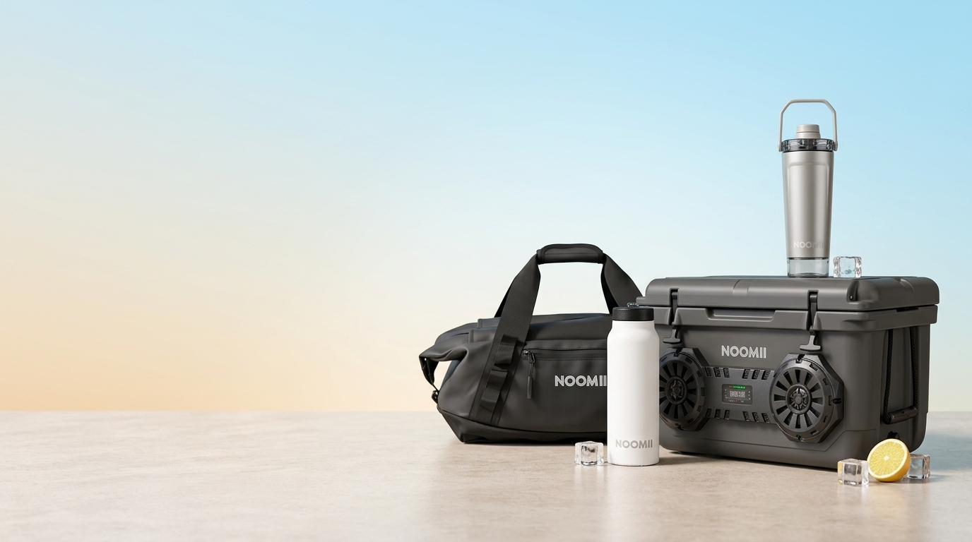 NooMii SUMMER SALE – ArcticBeat Kühlbox, ProShake 600, Trinkflasche und 2-in-1 Sporttasche