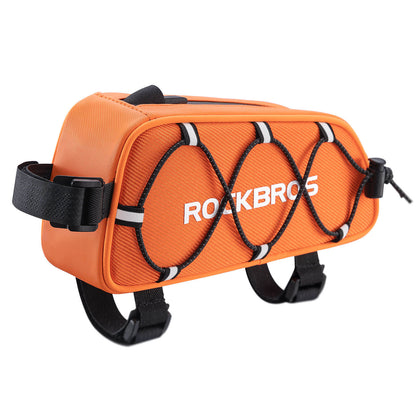 Oberrohrtasche 1 L Vollständig Reflektierend Weiß/Orange - Fahrradtaschen ROCKBROS - EU - NooMii