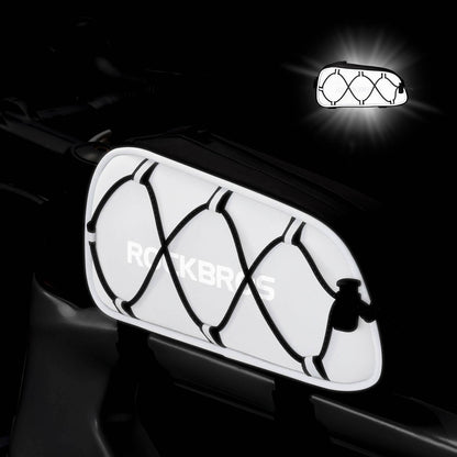 Oberrohrtasche 1 L Vollständig Reflektierend Weiß/Orange - Fahrradtaschen ROCKBROS - EU - NooMii