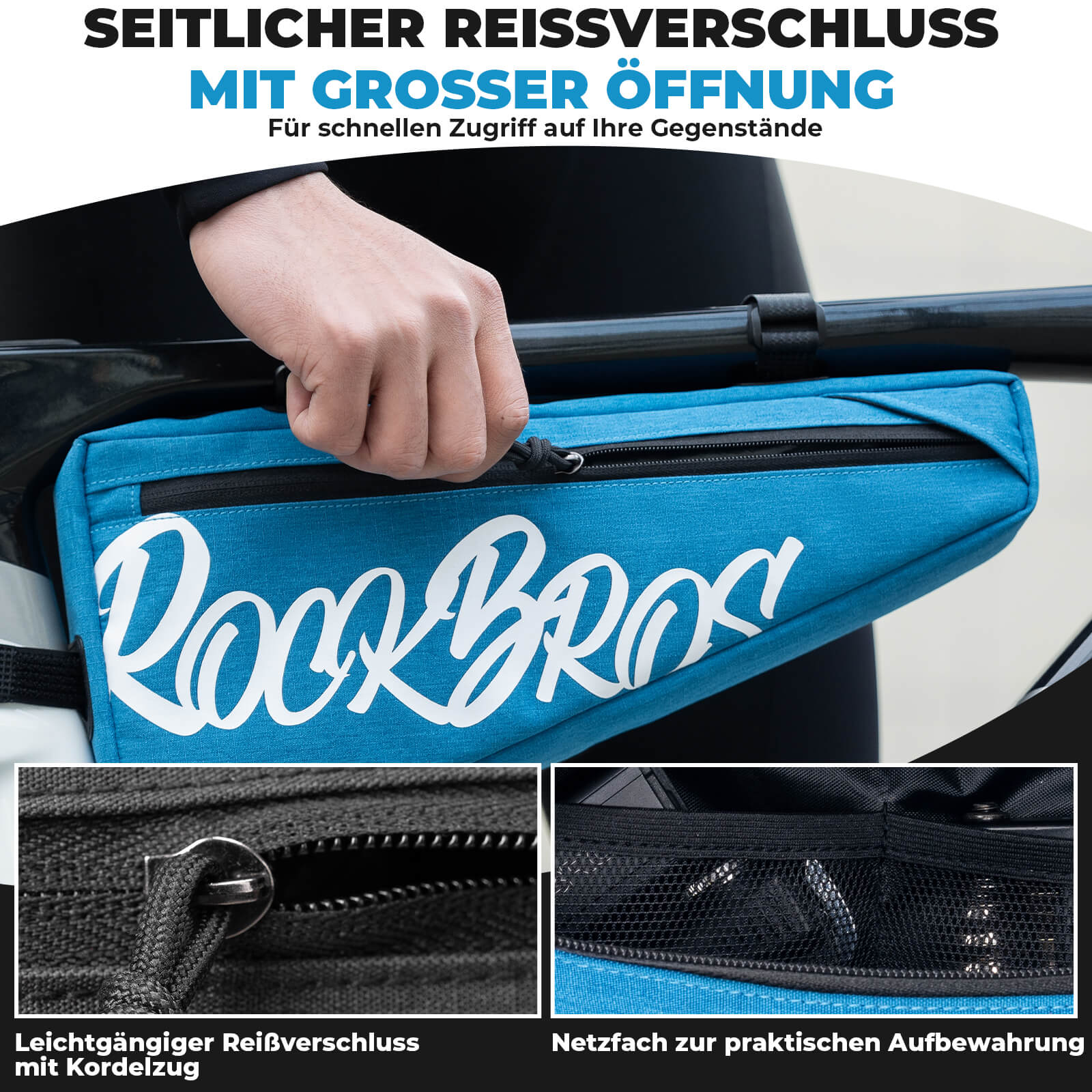 Rahmentasche mit Klettbandverschluss 1,9L - SketchRide Series - Fahrradtaschen ROCKBROS - EU - NooMii
