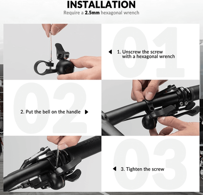 Rennrad Fahrradklingel 100dB für gebogene Lenker 22,2mm - Fahrradklingel ROCKBROS - EU - NooMii