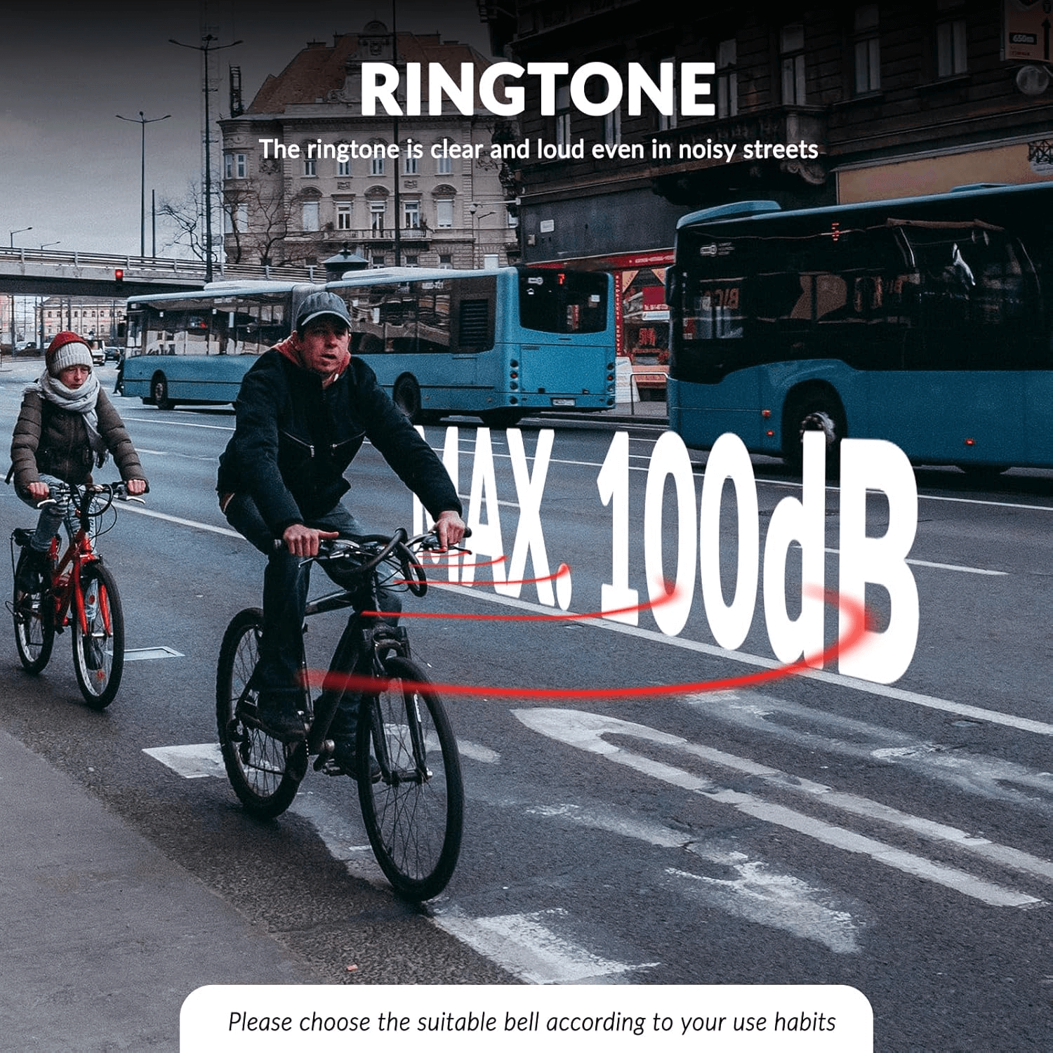 Rennrad Fahrradklingel 100dB für gebogene Lenker 22,2mm - Fahrradklingel ROCKBROS - EU - NooMii