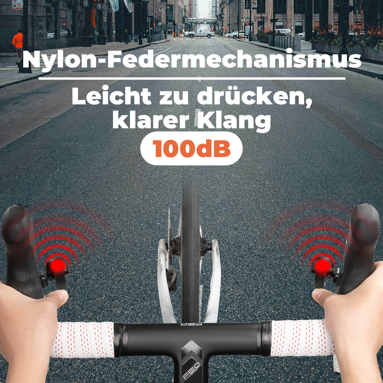 Rennrad Fahrradklingel für gebogene Lenker 27 - 30 mm - Fahrradklingel ROCKBROS - EU - NooMii