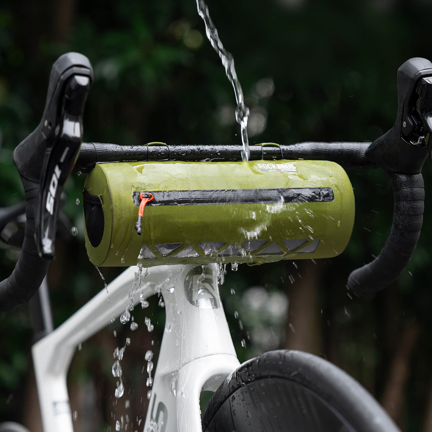 ROAD TO SKY 100 % Wasserdicht Lenkertasche 2L Grün - Fahrradtaschen ROCKBROS - EU - NooMii