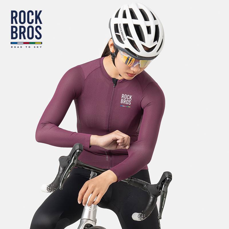 ROAD TO SKY Damen Langarm - Radtrikot Fahrrad Jersey für MTB & Rennrad - Fahrradtrikot ROCKBROS - EU - NooMii