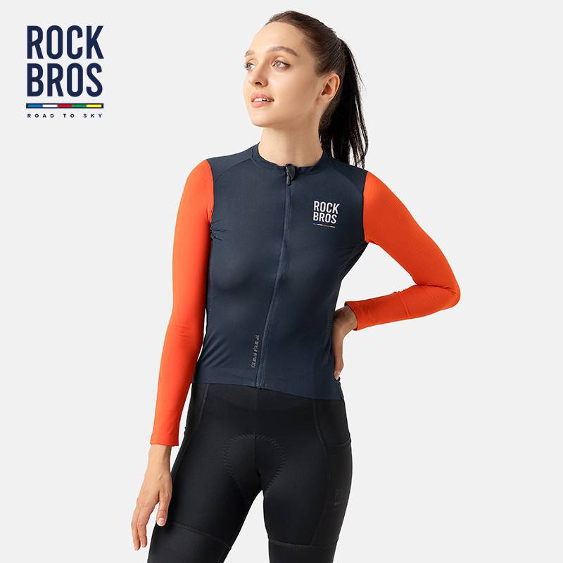 ROAD TO SKY Damen Langarm - Radtrikot Fahrrad Jersey für MTB & Rennrad - Fahrradtrikot ROCKBROS - EU - NooMii