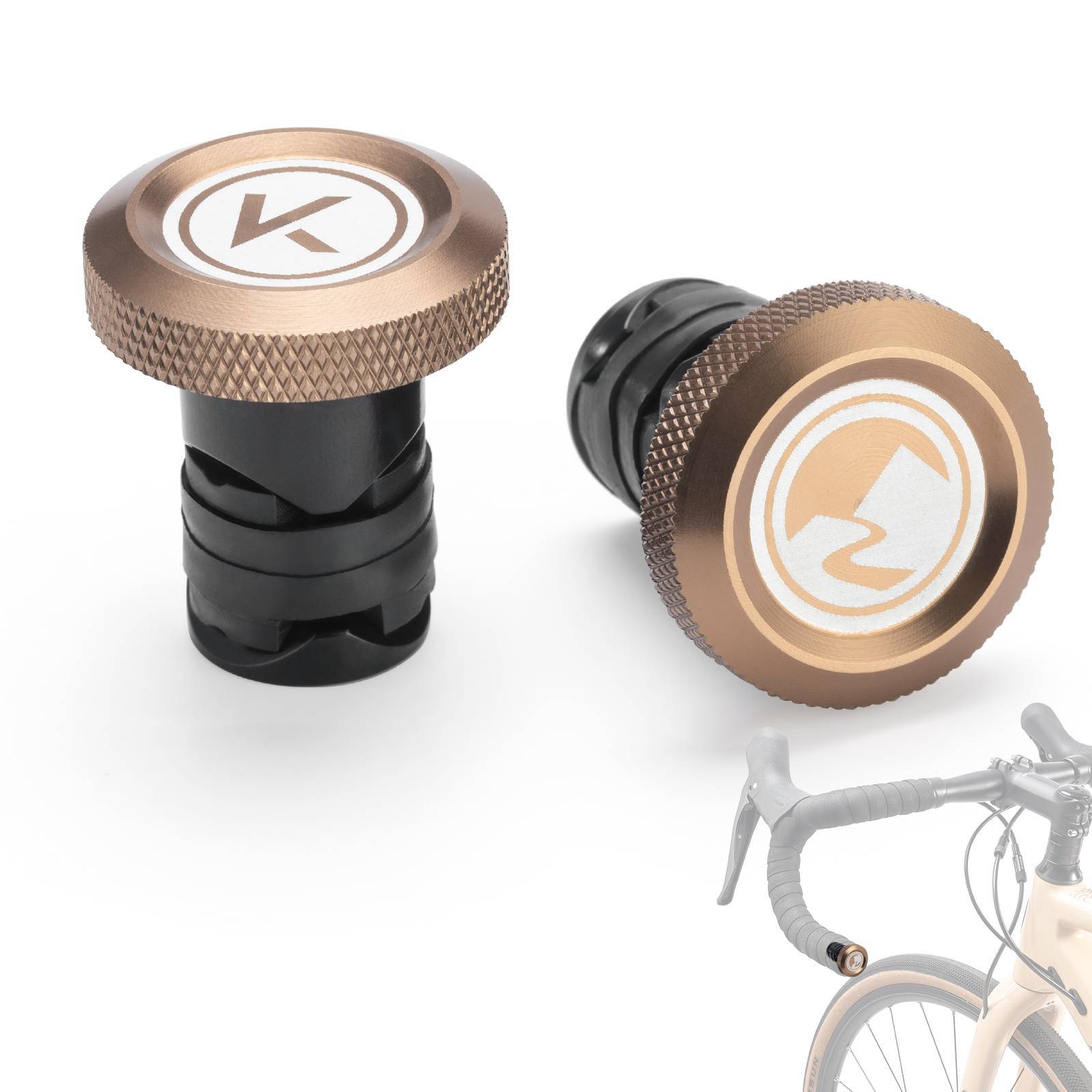 ROAD TO SKY Fahrrad 2 - teiliges Aluminium - Lenkerstopfen - Set - Werkzeuge ROCKBROS - EU - NooMii