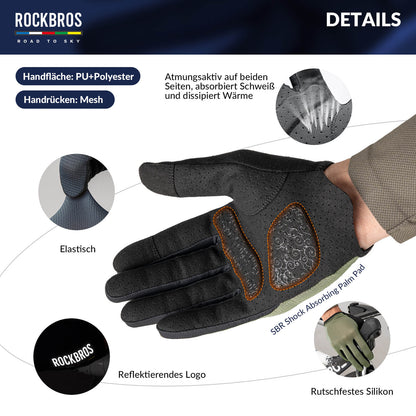 ROAD TO SKY Fahrradhandschuhe Atmungsaktiv mit Touchscreen Sommer/Frühling - Fahrradhandschuhe ROCKBROS - EU - NooMii