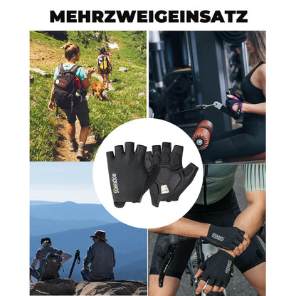 ROAD TO SKY Fahrradhandschuhe Halbfinger SBR Polsterung atmungsaktiv rutschfest - Fahrradhandschuhe ROCKBROS - EU - NooMii