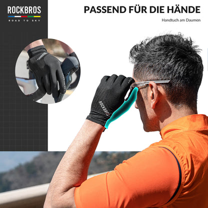ROAD TO SKY Fahrradhandschuhe mit Touchscreen Atmungsaktiv Herren/Damen - Fahrradhandschuhe ROCKBROS - EU - NooMii