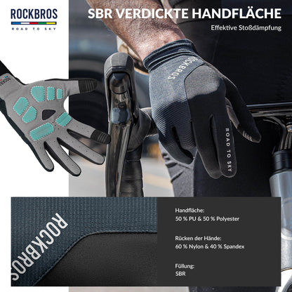 ROAD TO SKY Fahrradhandschuhe mit Touchscreen Atmungsaktiv Herren/Damen - Fahrradhandschuhe ROCKBROS - EU - NooMii