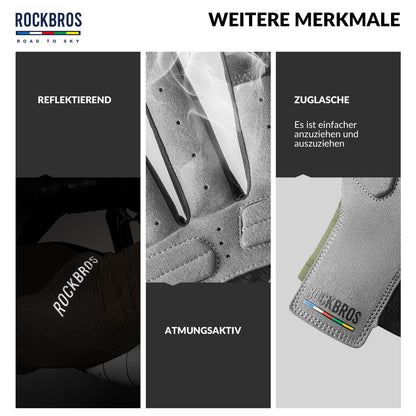 ROAD TO SKY Fahrradhandschuhe mit Touchscreen Atmungsaktiv Herren/Damen - Fahrradhandschuhe ROCKBROS - EU - NooMii