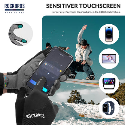 ROAD TO SKY Fahrradhandschuhe mit Touchscreen Atmungsaktiv Herren/Damen - Fahrradhandschuhe ROCKBROS - EU - NooMii