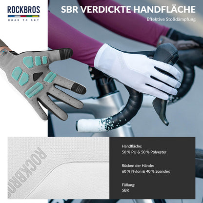 ROAD TO SKY Fahrradhandschuhe mit Touchscreen Atmungsaktiv Herren/Damen - Fahrradhandschuhe ROCKBROS - EU - NooMii