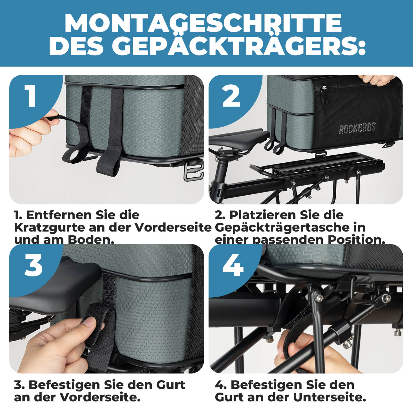 ROAD TO SKY Gepäckträgertasche Komprimierbar - Fahrradtaschen ROCKBROS - EU - NooMii