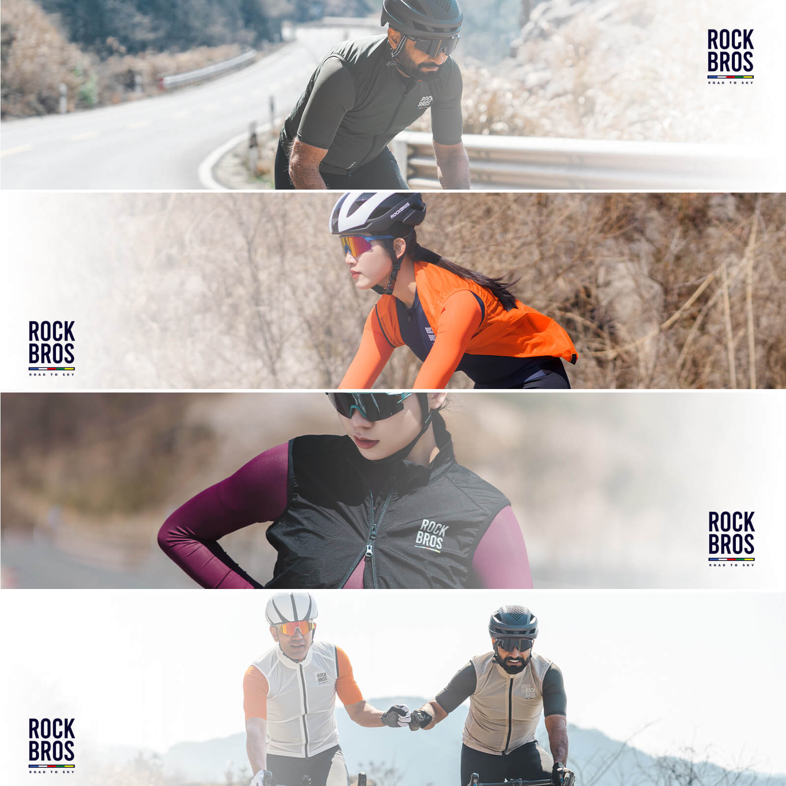 ROAD TO SKY Herren Fahrrad Ärmellos Weste Winddichte Fahrradjacke - Fahrradjacke ROCKBROS - EU - NooMii