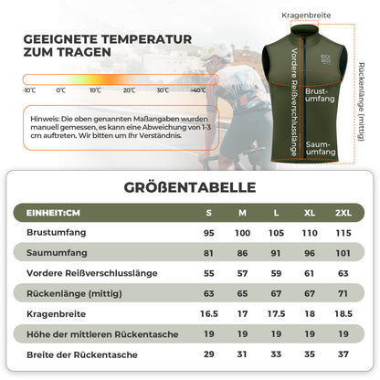 ROAD TO SKY Herren Fahrradjacke Ärmellose Weste Laufweste Atmungsaktiv - Fahrradjacke ROCKBROS - EU - NooMii