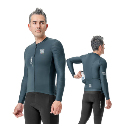 ROAD TO SKY Herren Langarm - Radtrikot Jersey für MTB & Rennrad - Fahrradtrikot ROCKBROS - EU - NooMii